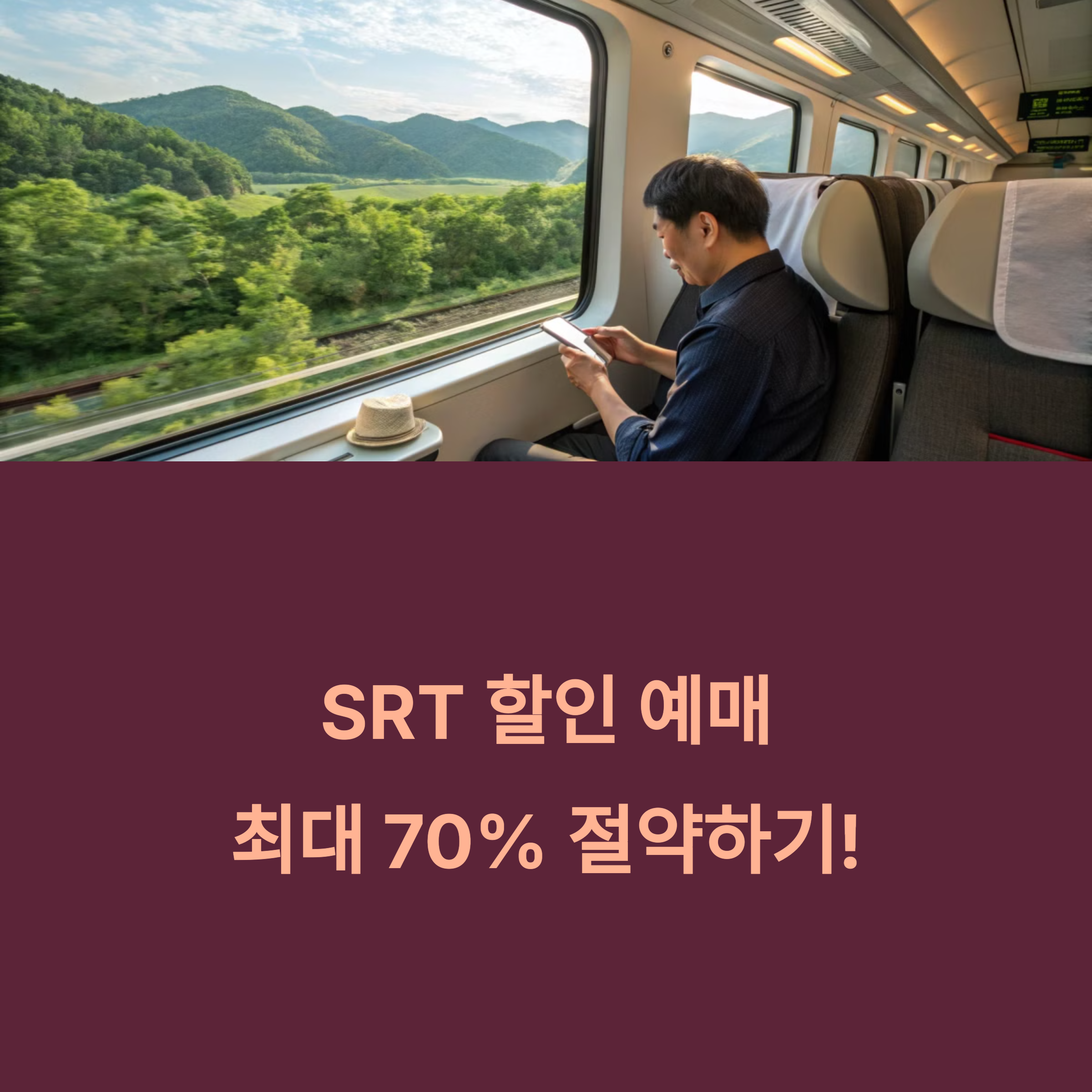 SRT 할인예매, 최대 70% 저렴하게 기차표 예약하는 법