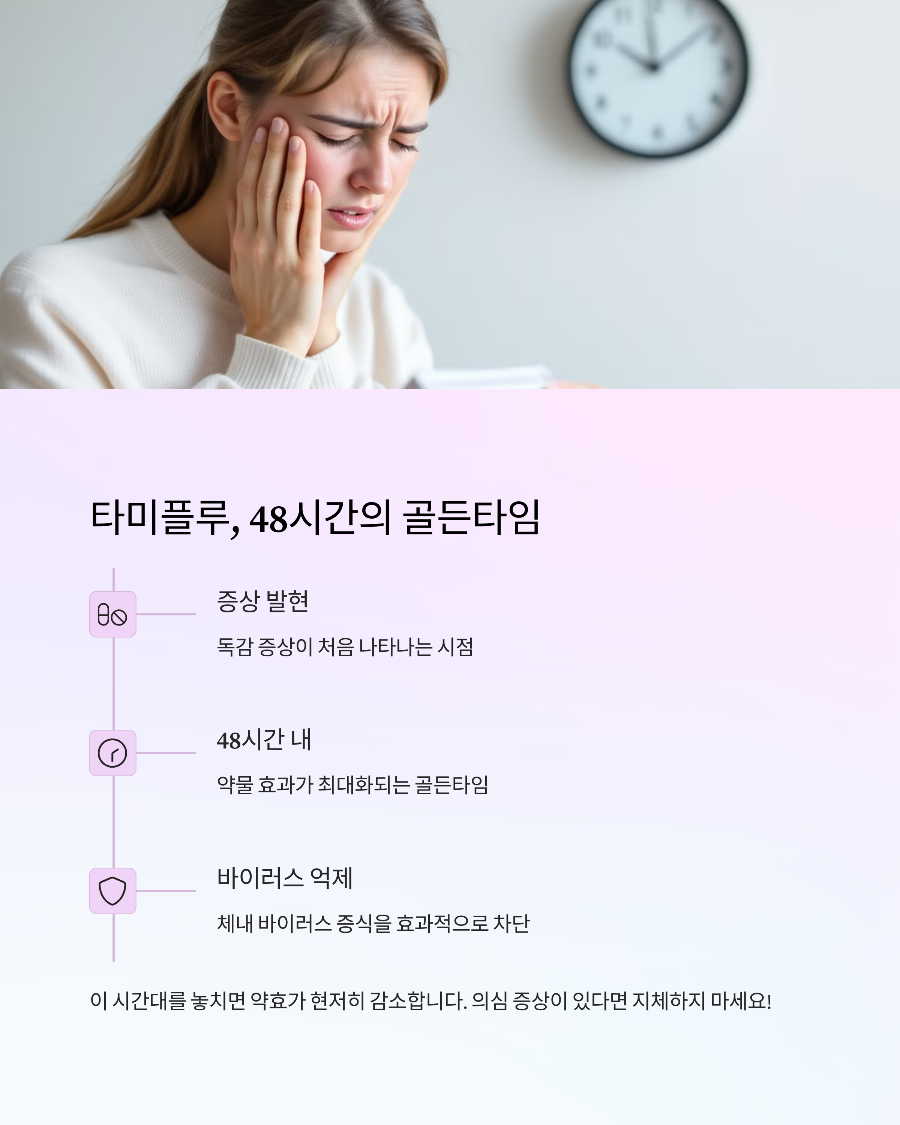 B형 독감 타미플루 골든타임: 48시간 내 복용해야 하는 이유