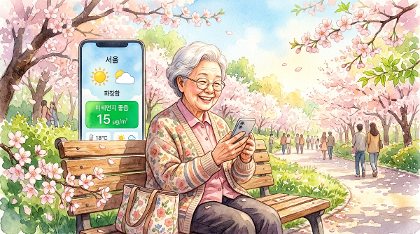 스마트폰 날씨 앱 활용하기