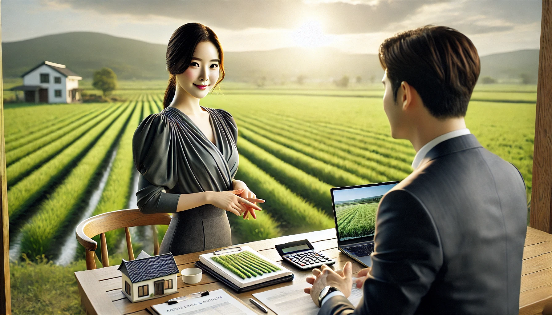 농지 이용 확인하는 이미지