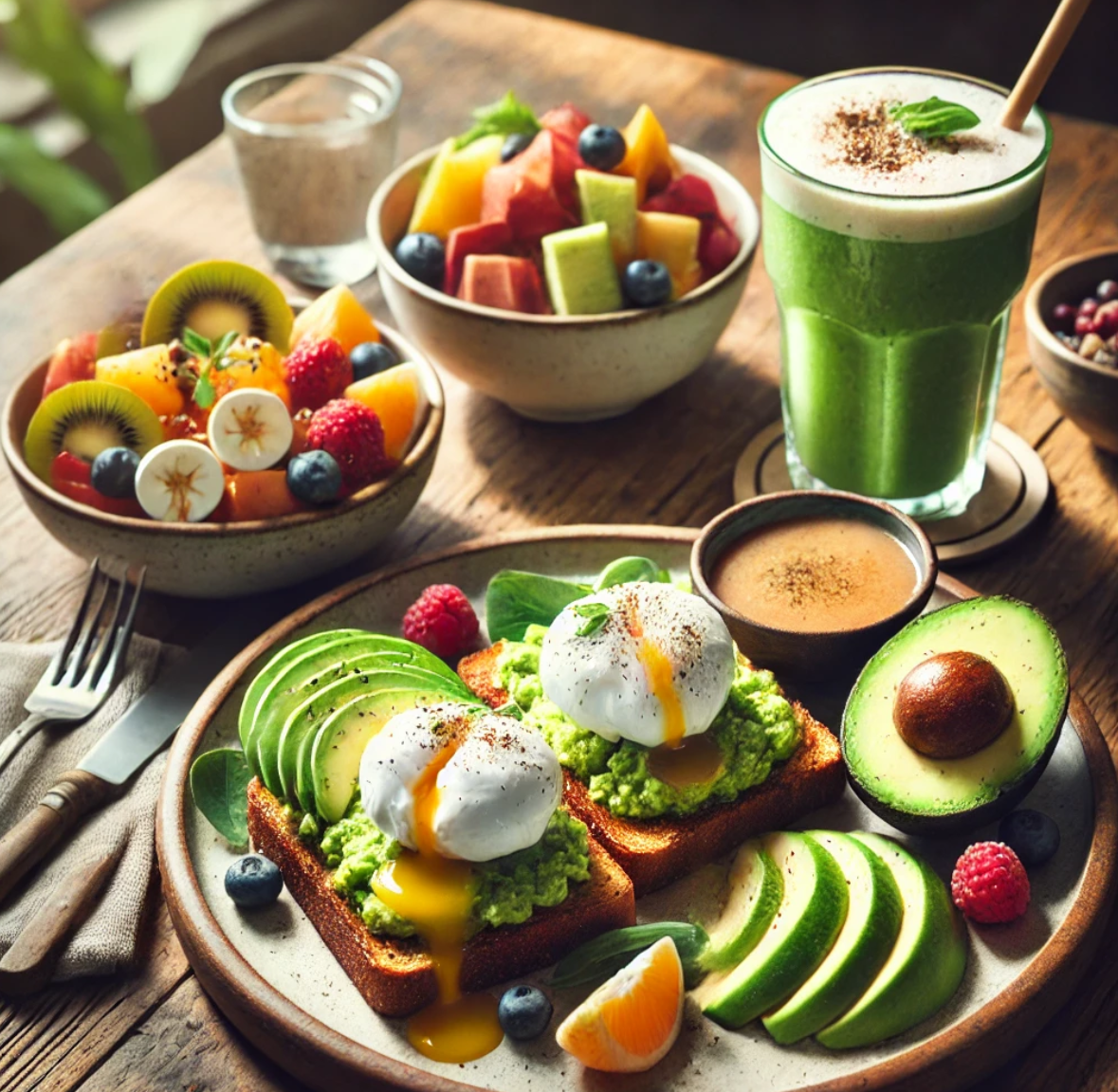 건강한 아침을 위한 브런치 사진