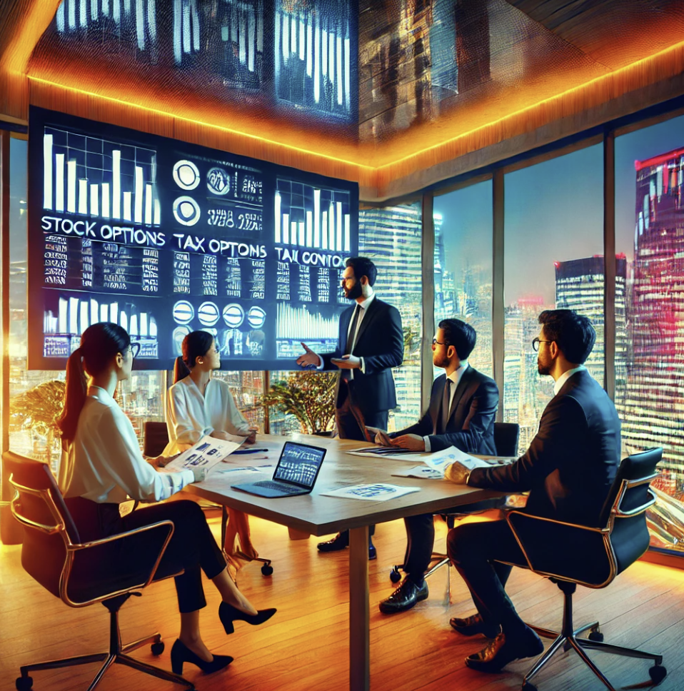 벤처기업 주식매수선택권 혜택을 논의하는 사무실 