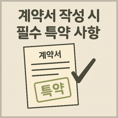 계약시 주의사항