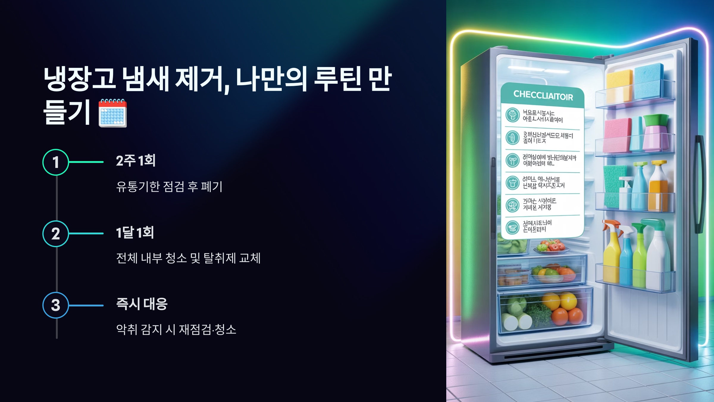 냉장고 냄새 제거, 나만의 루틴 만들기