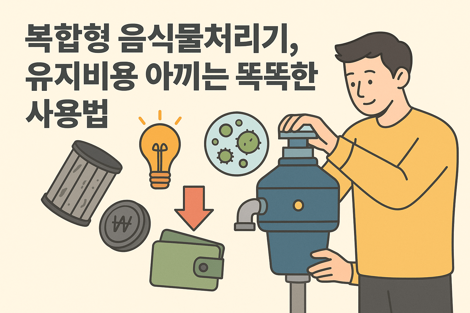 복합형 음식물처리기 유지비용 아끼는 똑똑한 사용법