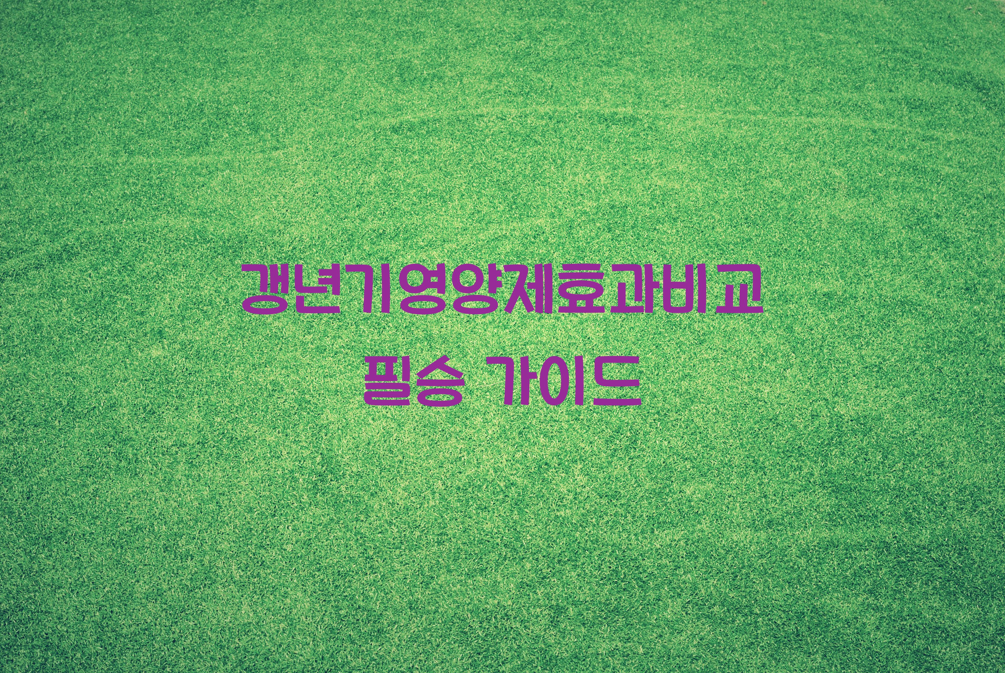 갱년기영양제효과비교