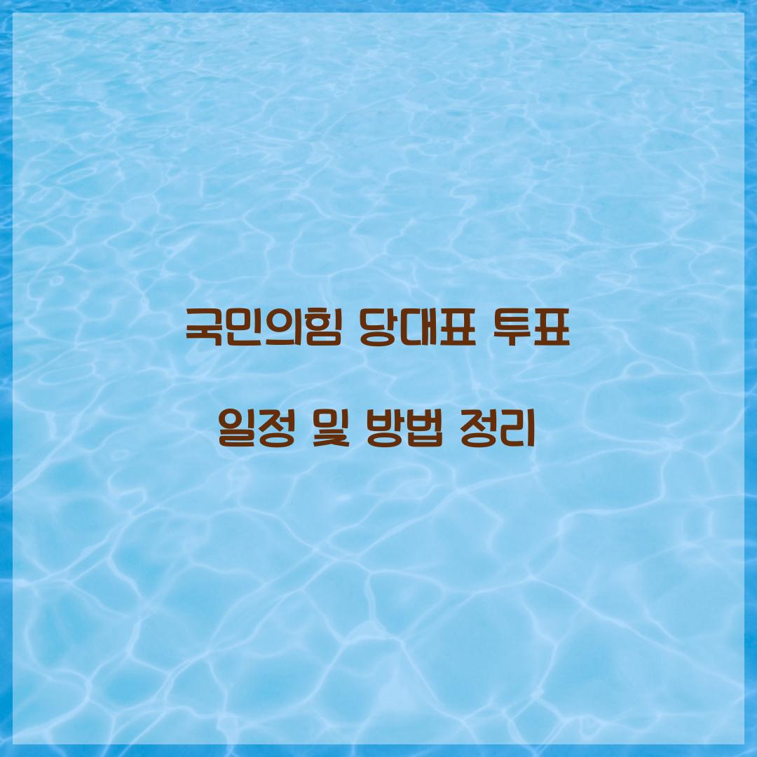 국민의힘 당대표 투표
