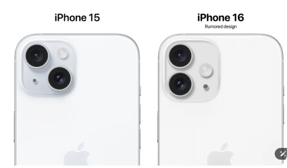 아이폰 15와 아이폰16 카메라 배열 비교