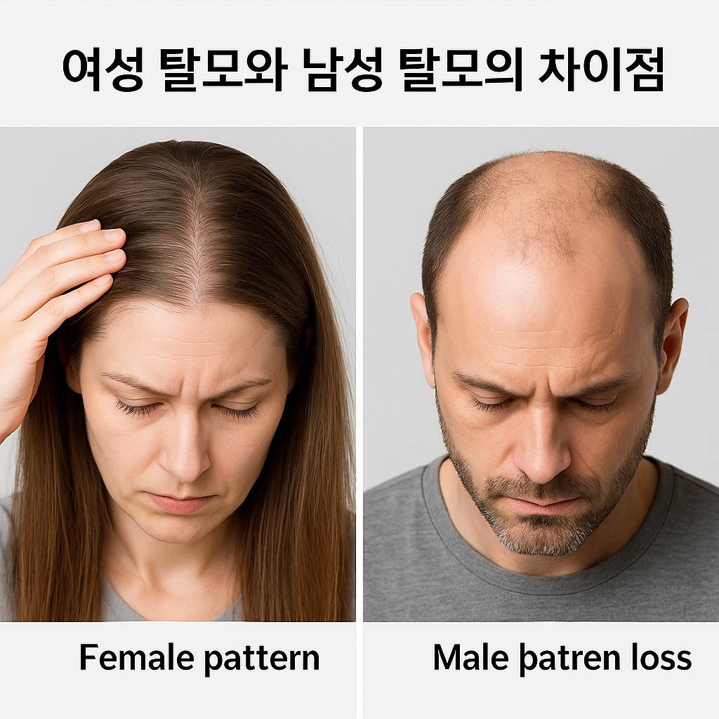여성 탈모와 남성 탈모의 차이