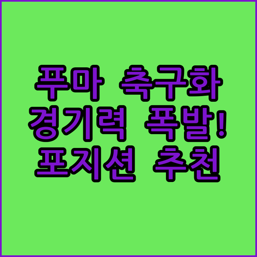 실제 경기력 높여주는 푸마 축구화 인..