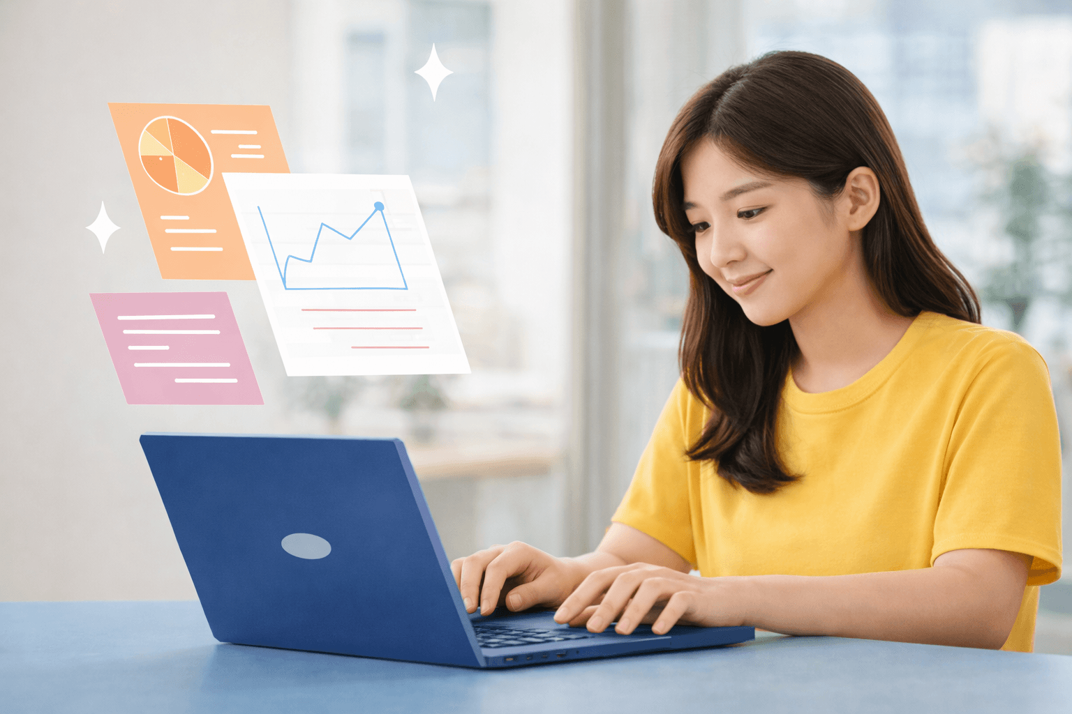 컴활 공부하는 직장인 모습