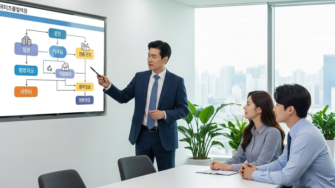 혼인 증여재산 공제와 취득세 감면 혜택에 대해 전문가의 상담을 받는 모습