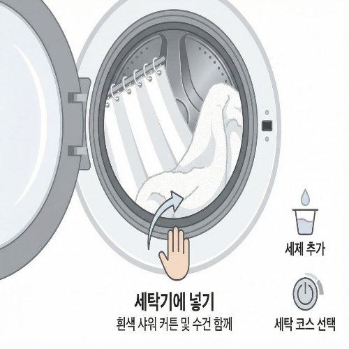 샤워 커튼 곰팡이 방지, 세탁 및 관리 노하우
