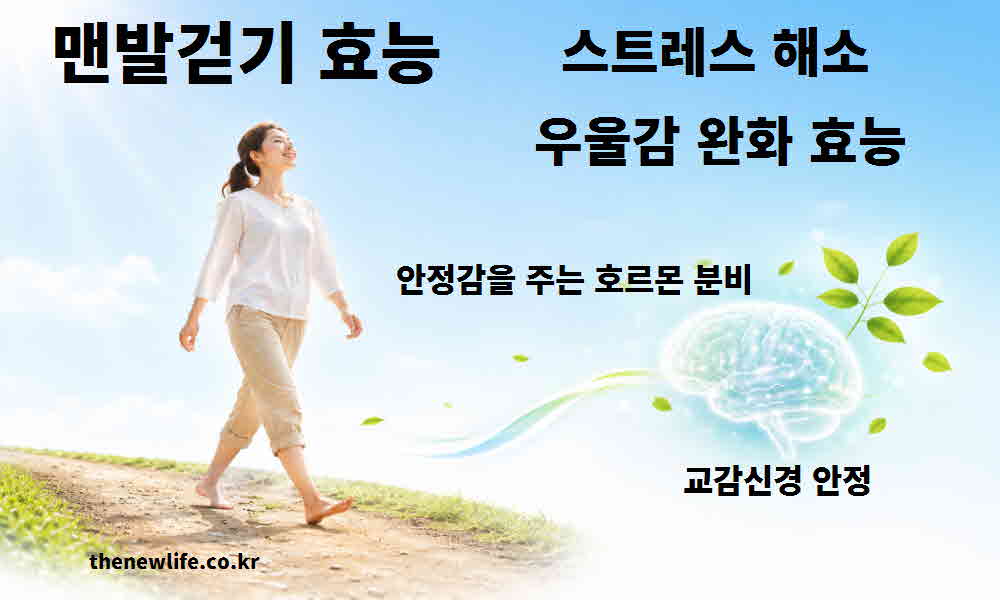 맨발걷기 효능 스트레스 해소 우울감 완화