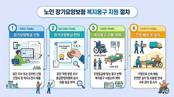 the process of getting welfare equipment for the elderly in South Korea