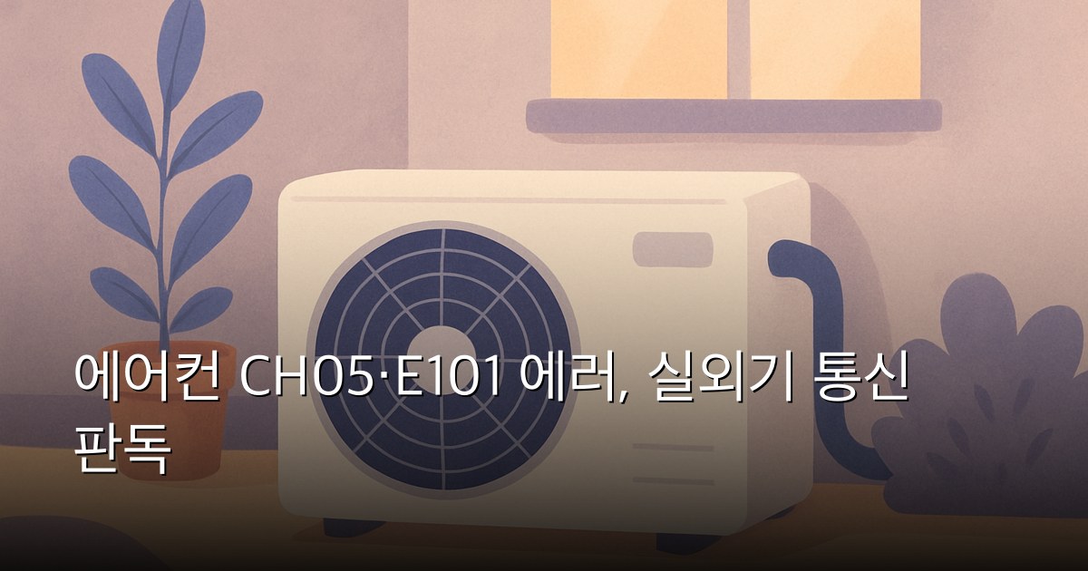 에어컨 CH05·E101 에러, 실외기 통신 판독