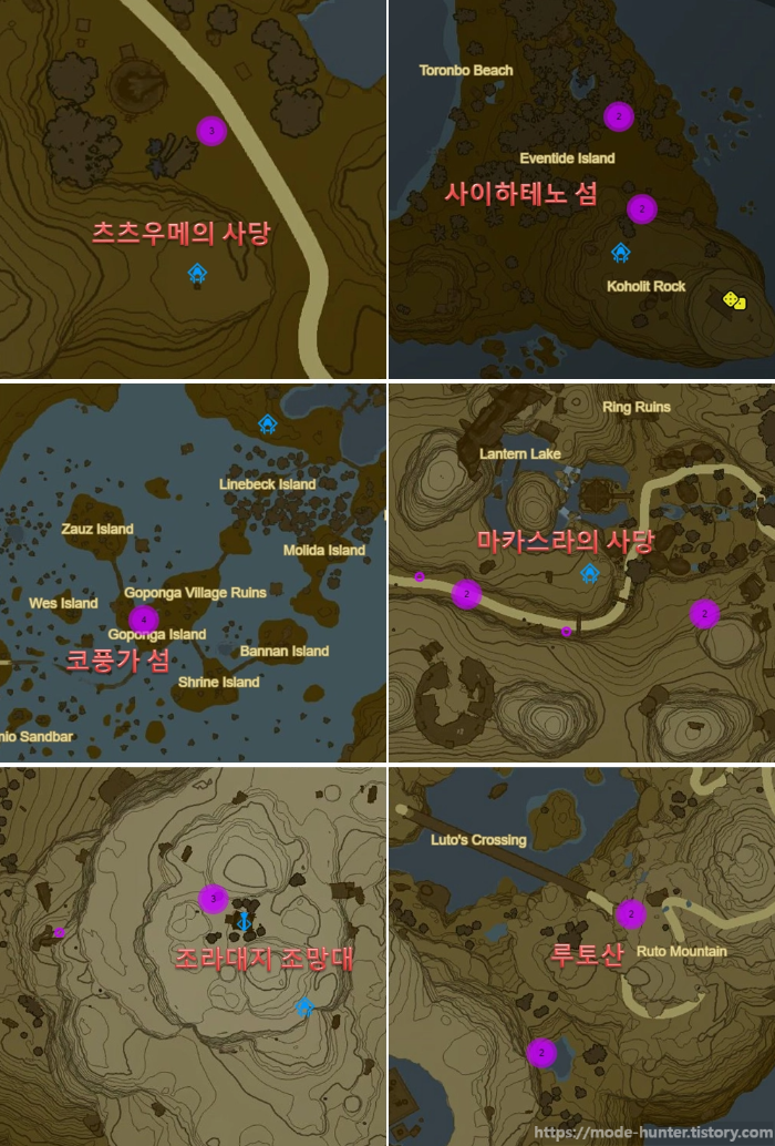 접착개구리 세부 위치