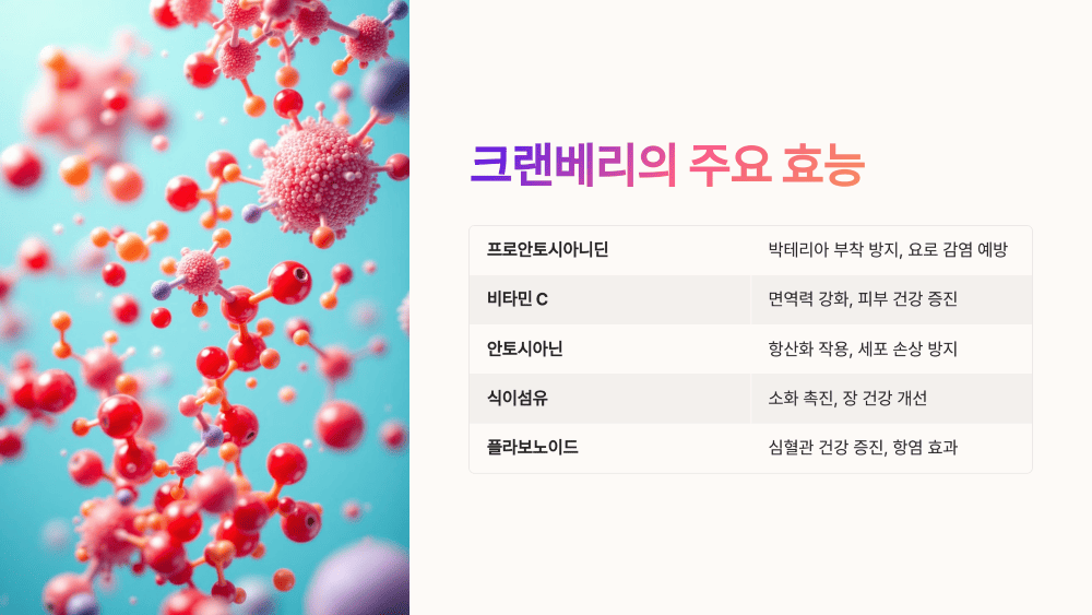 크랜베리의 주요 효능