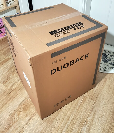 듀오백의자 큰 택배상자
