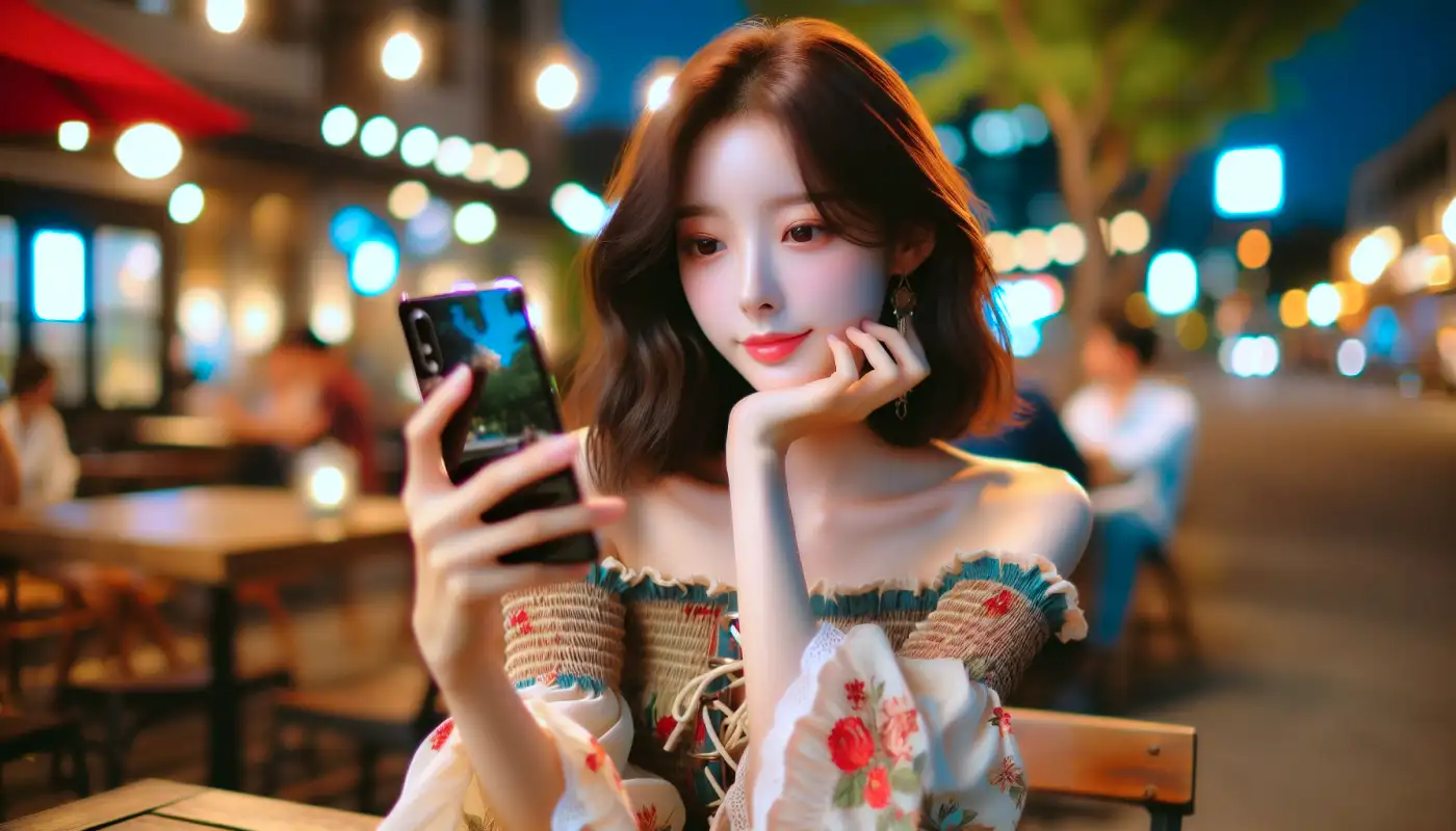 사진-편집-프로그램을-무료로-사용하는-여성의-모습