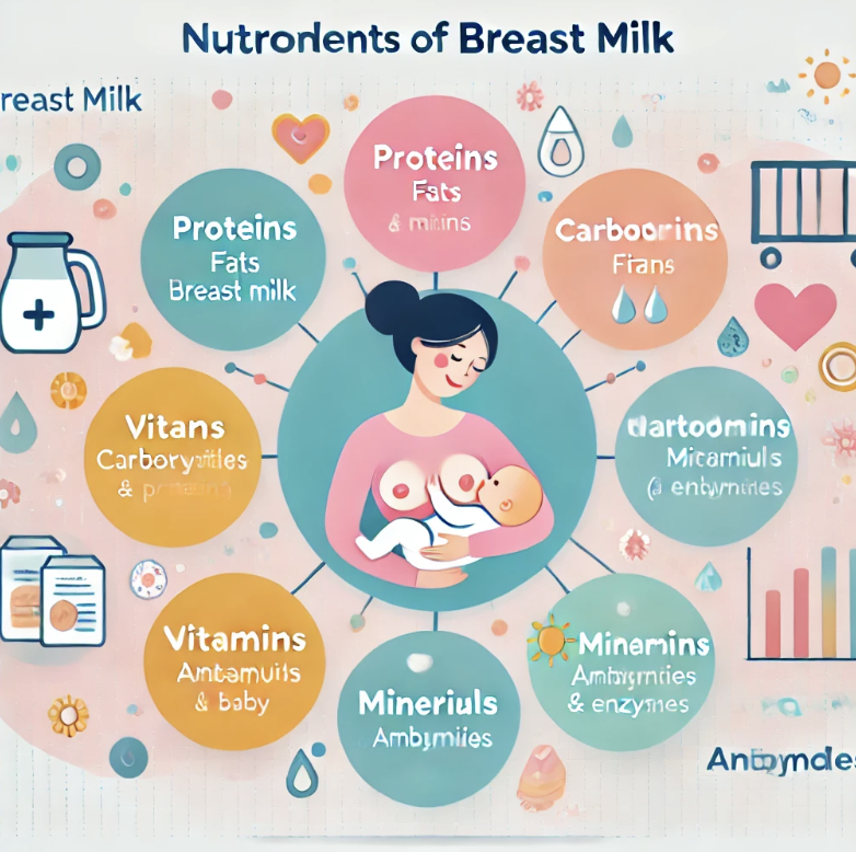 모유의 영양성분 이미지