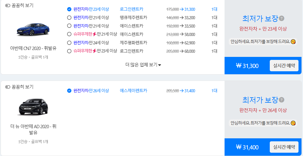 돌하루팡 렌트카