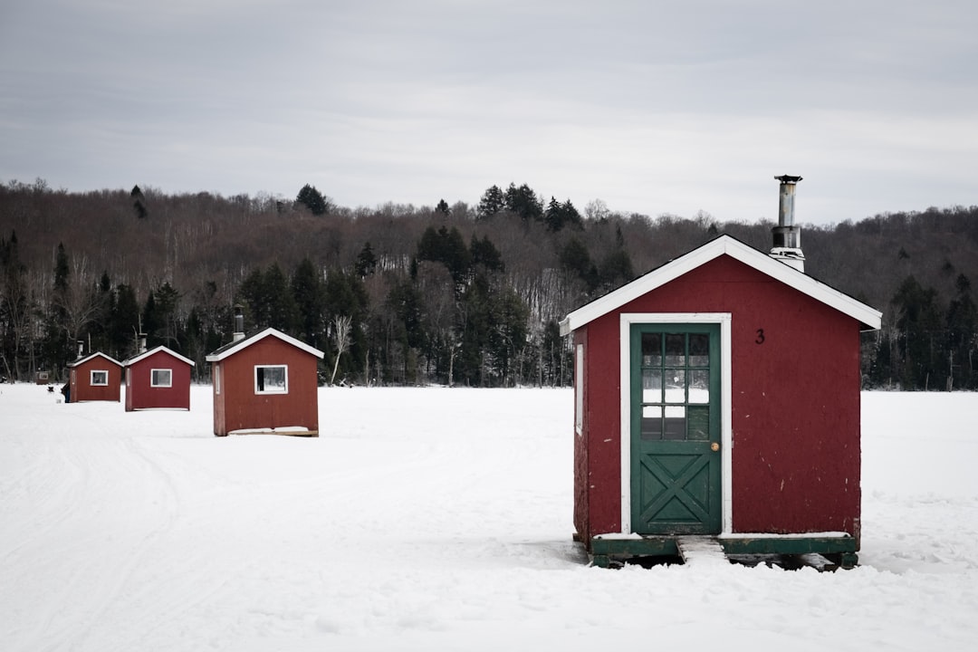 Ice fishing.
