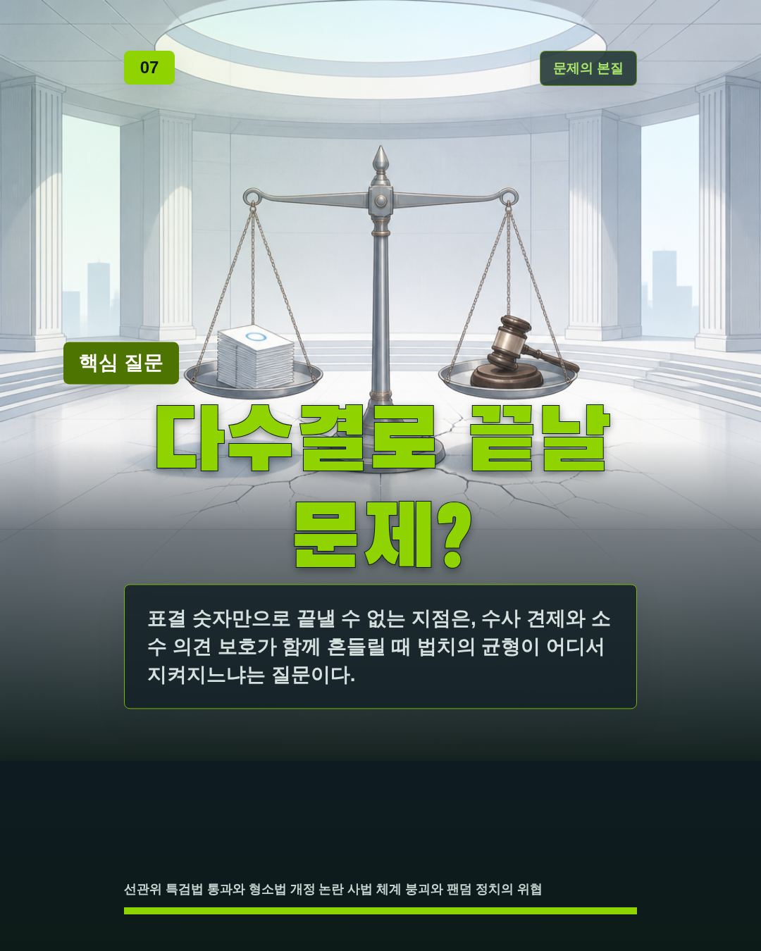 다수결로 끝날 문제?