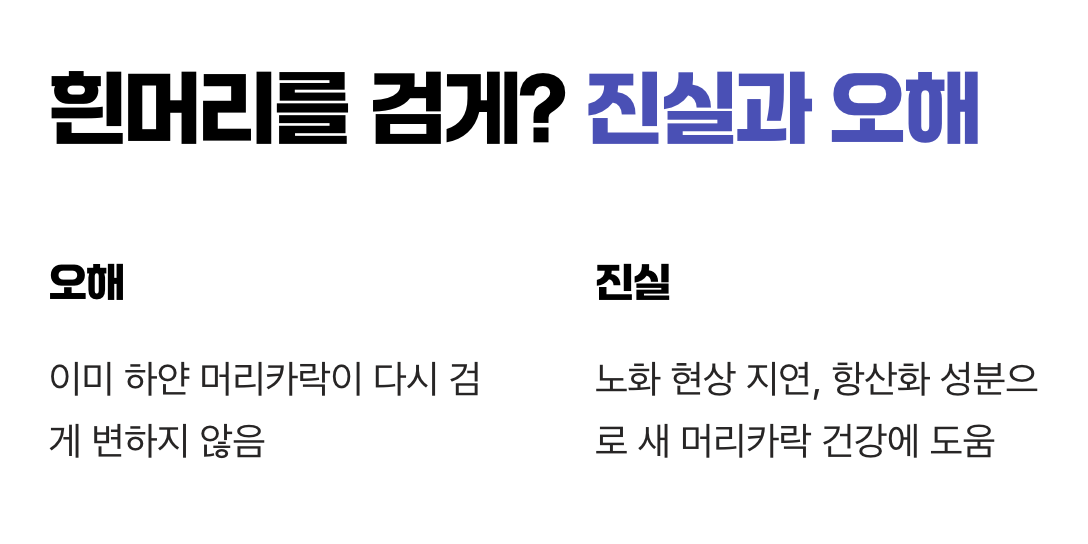 흰머리를 검게? 진실과 오해
