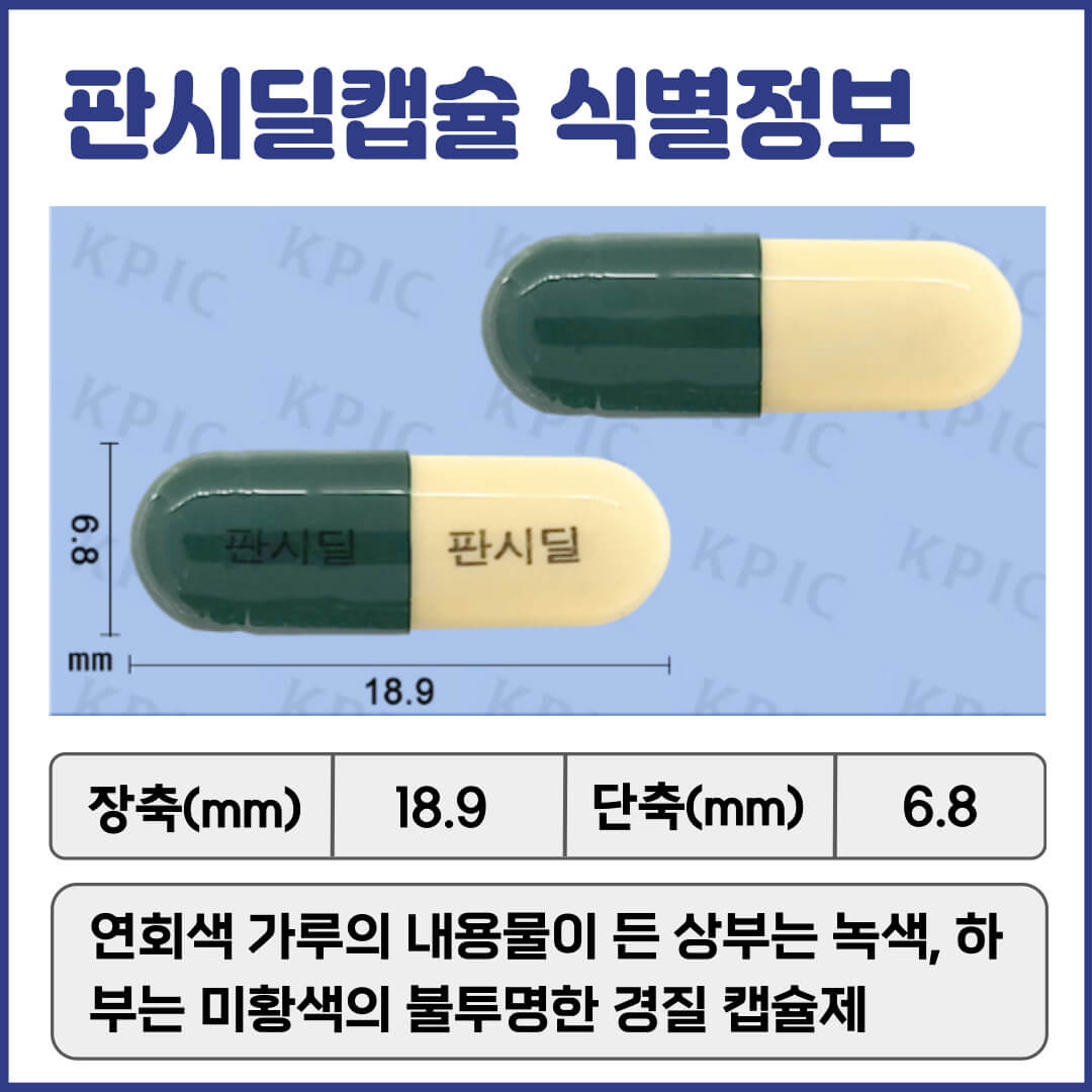 판시딜캡슐 식별정보