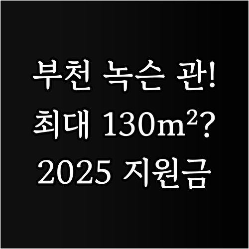 2025 부천 녹슨 수도관 교체 대상..