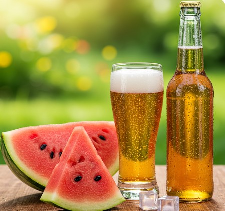 서로 상국 음식 조합인 수박과 맥주