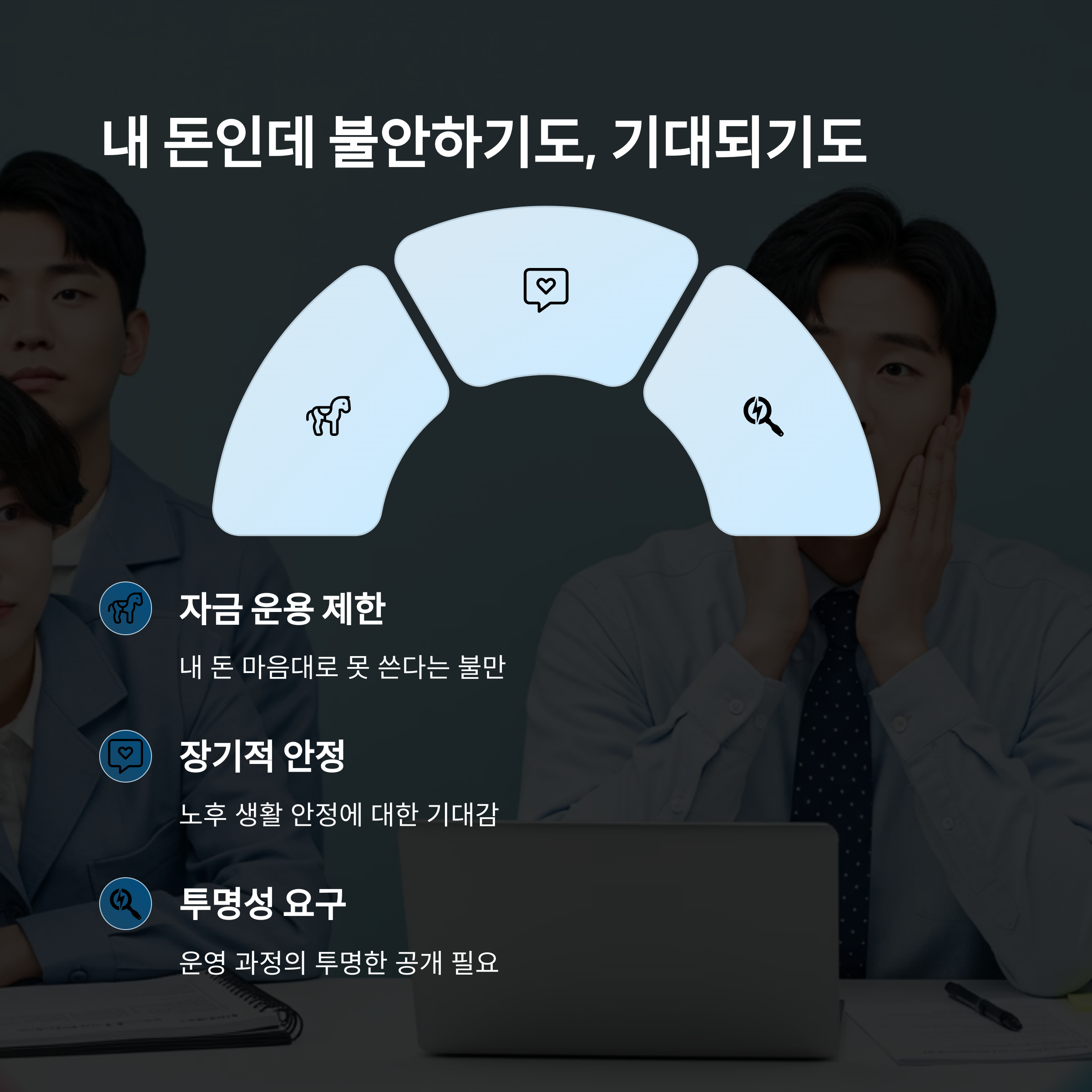 불안과 기대 사이의 근로자 심리