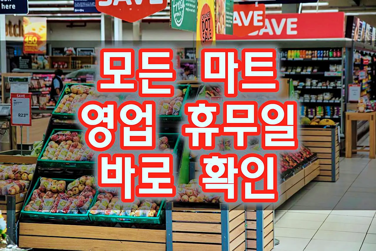 이마트,홈플러스,롯데마트,코스트코, 트레이더스 휴일 휴무일 한 번에 바로 정상 영업 확인