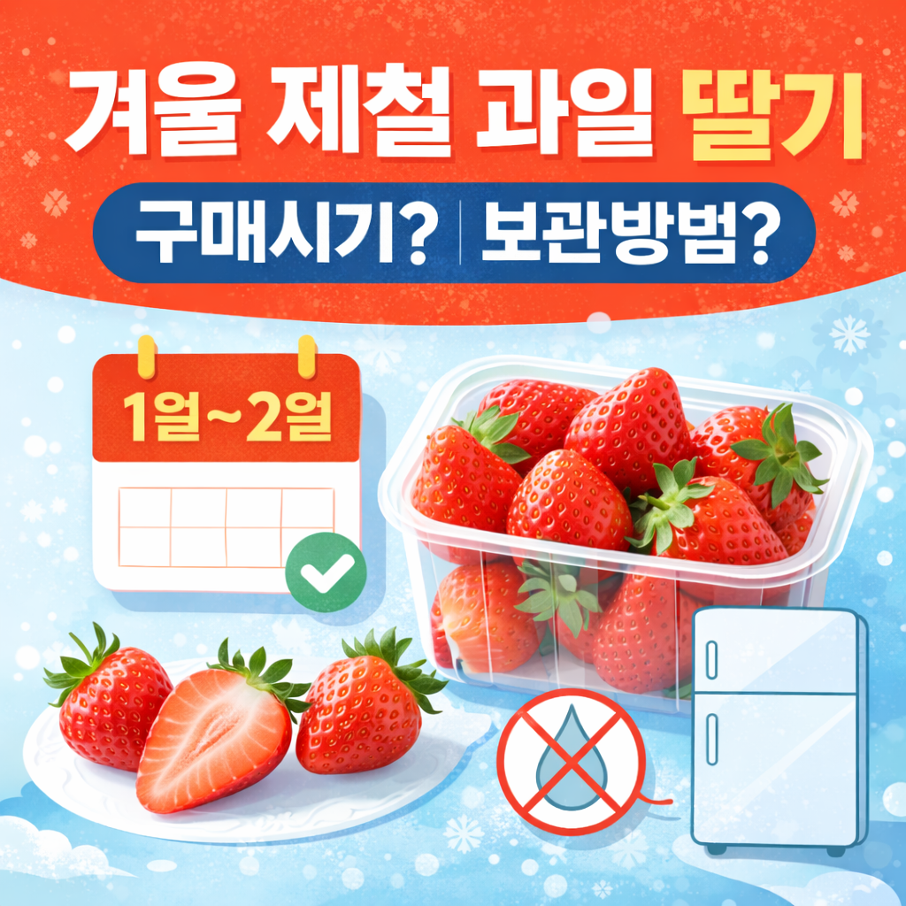 겨울 제철 과일 딸기, 언제 사야 가장 맛있을까? 구매시기와 보관방법