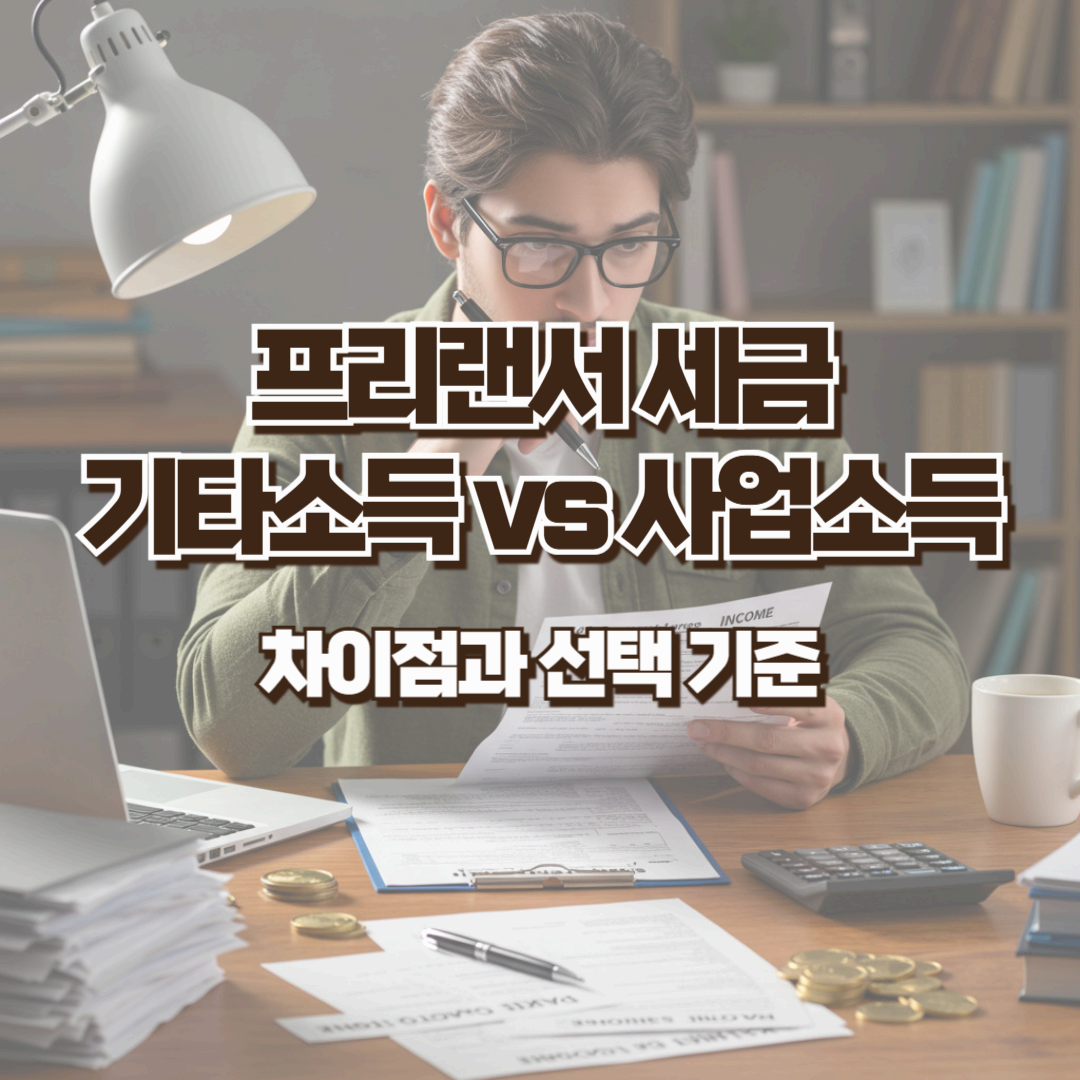 프리랜서 세금 - 기타소득 vs 사업소득, 차이점과 선택 기준