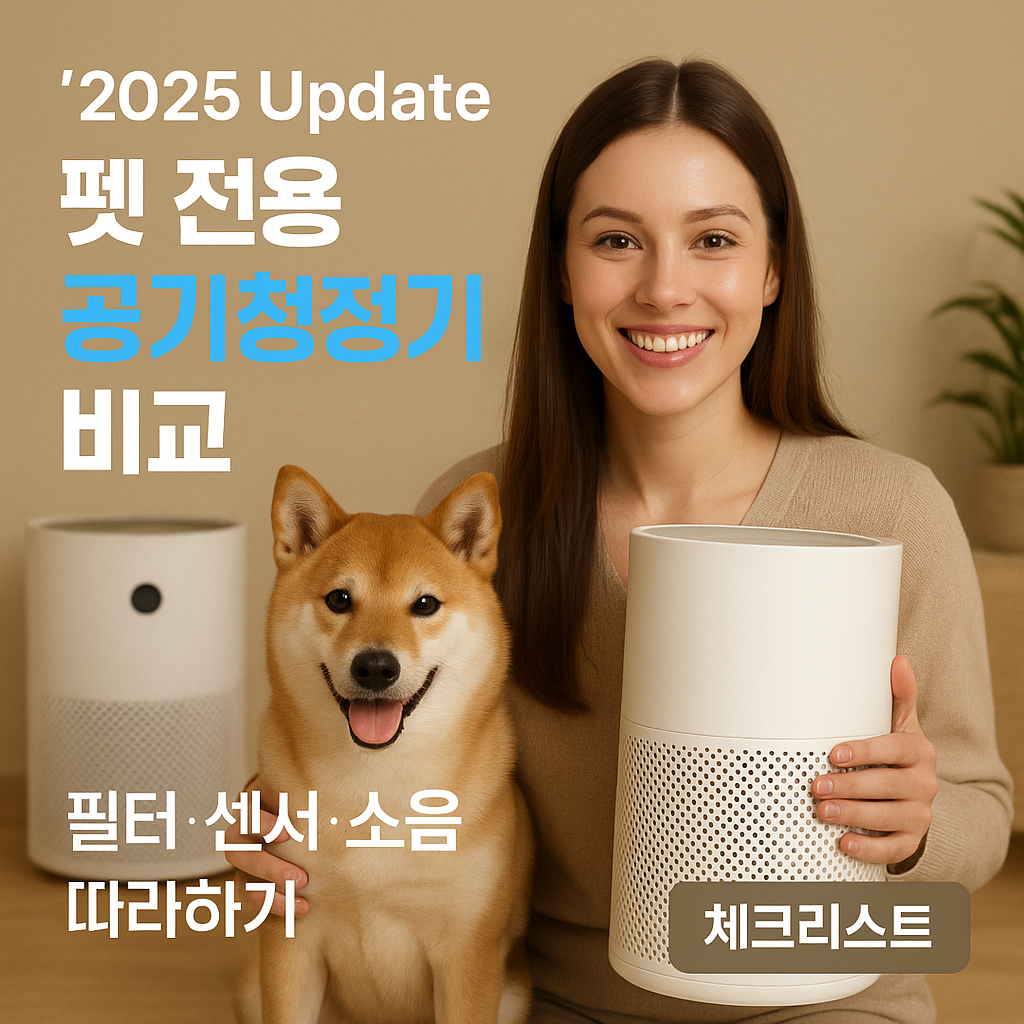 펫 전용 공기청정기 비교 2025 Update | 필터·센서·소음 따라하기