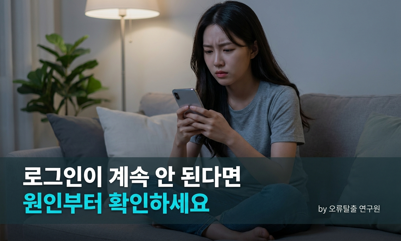 소파에서 스마트폰 화면을 걱정스럽게 보는 여성