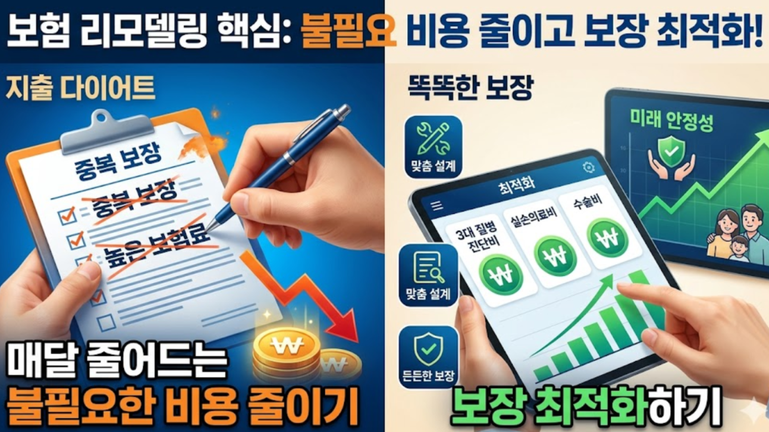 보험 리모델링 (중복보장, 보험료 절감, 보장 최적화)
