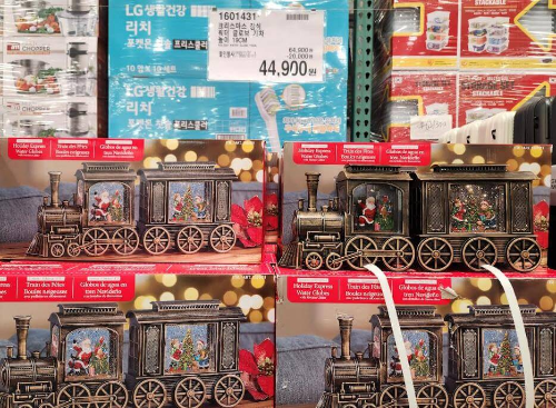 크리스마스장식_워터글로브_기차
