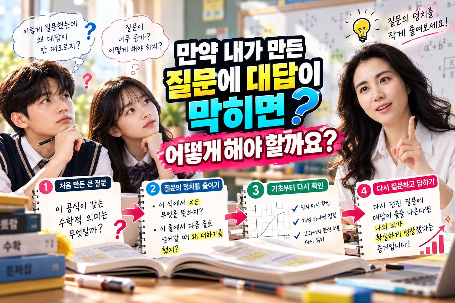 만약 내가 만든 질문에 대답이 막히면 어떻게 해야 할까요?