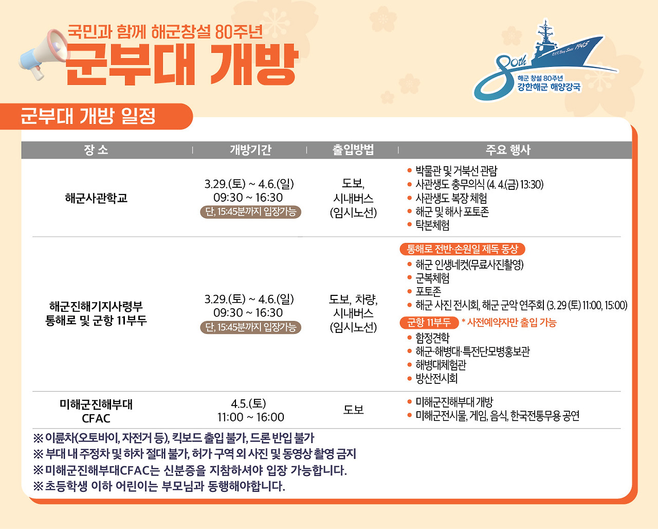 군부대 개방