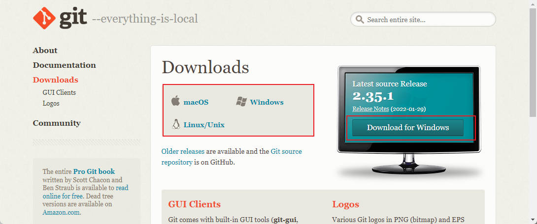 git 다운로드 및 설치하기