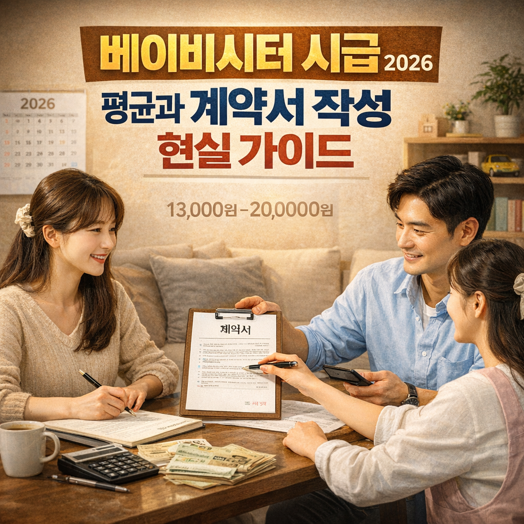 베이비시터 시급 2026 평균과 계약서 작성 현실 가이드