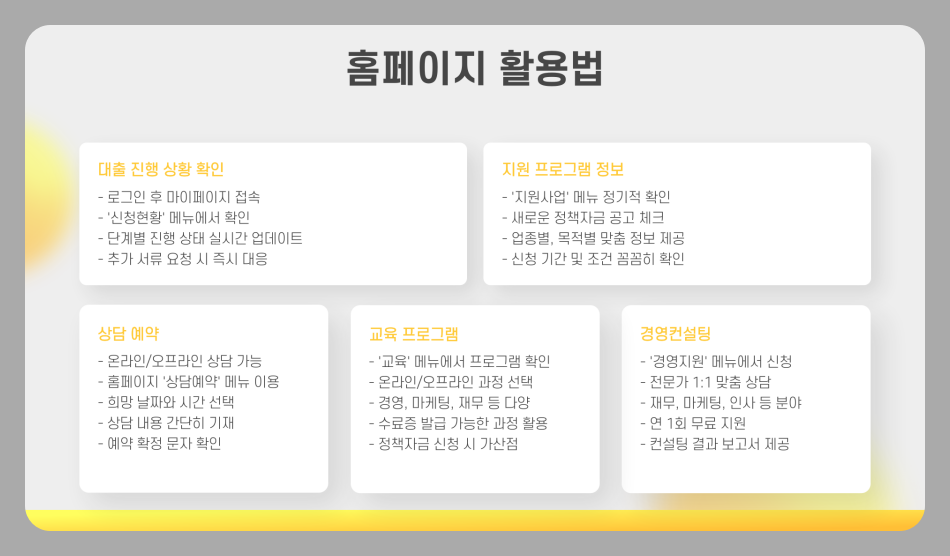 소상공인 진흥공단 정책자금 종류 홈페이지 신청 방법 완전 정리 (2025년 기준)