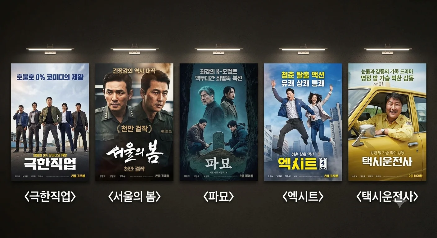추석 연휴 온 가족 시청 추천 OTT 명작 극한직업 서울의봄 파묘 엑시트 택시운전사