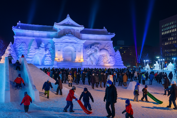 일본 삿포로 눈 축제 관련 사진