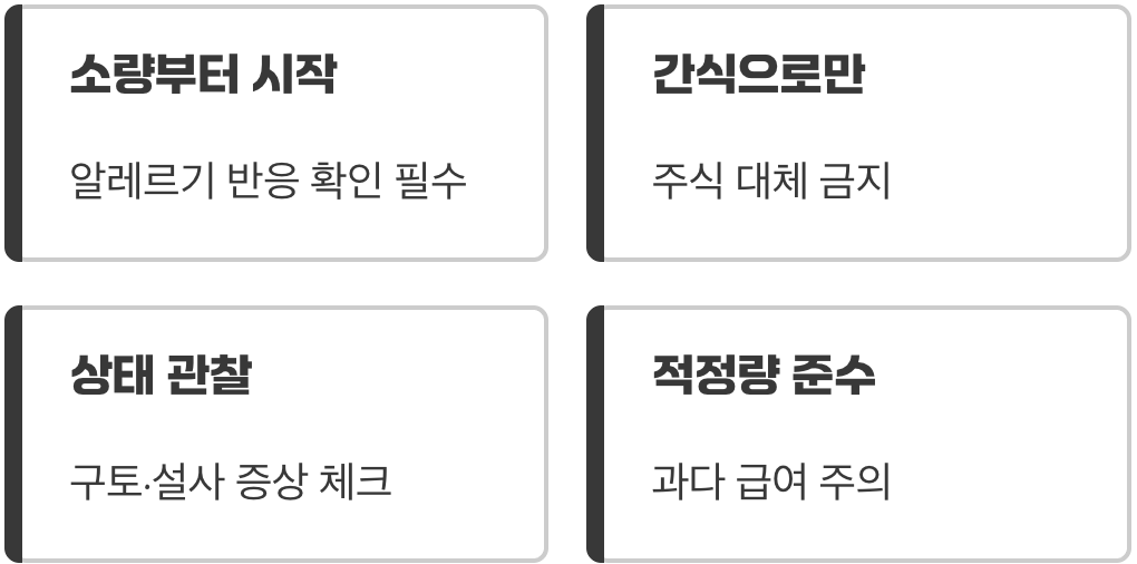 급여 시 주의해야 할 점