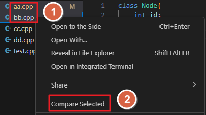 VS Code 파일 비교