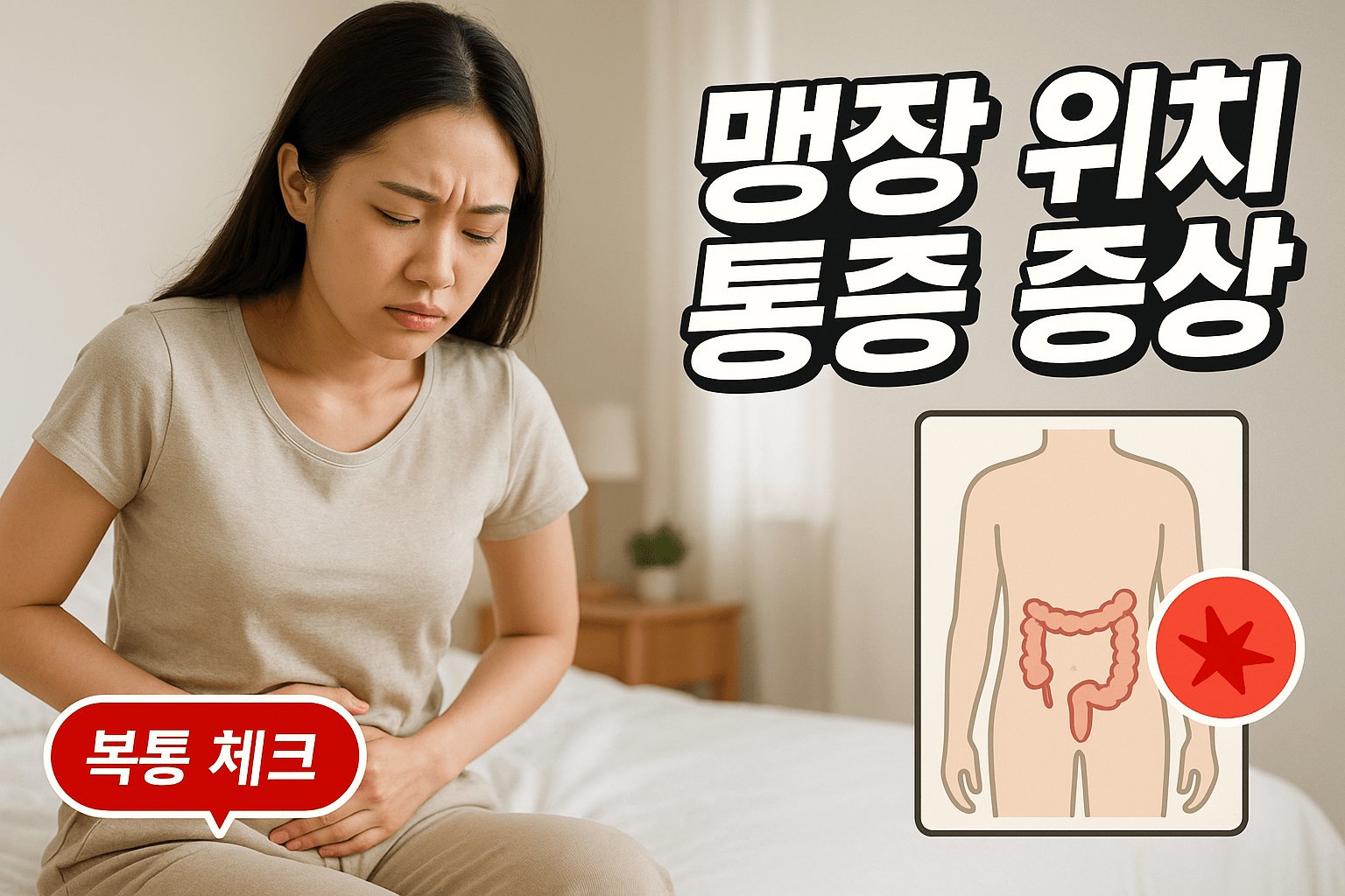 맹장 위치 통증 증상 알아보기